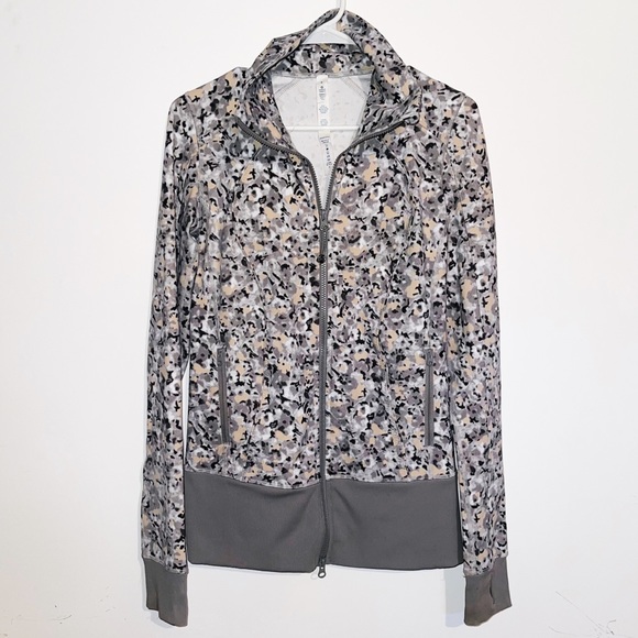 Lululemon Zip Up Grey Speckled Jacket - Picture 7 of 8